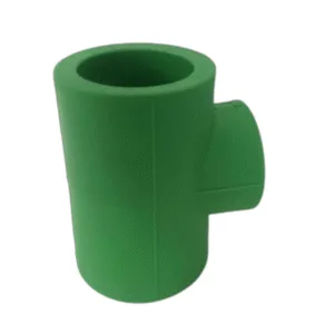 TEE LISA EN REDUCCION 40mm x 32mm VERDE - POLIFUSION
