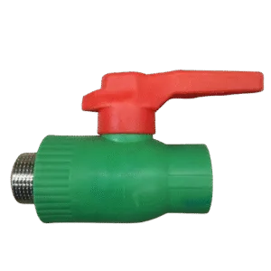 VALVULA DE BOLA ROSCA MACHO 3/4" x 25mm VERDE - POLIFUSION