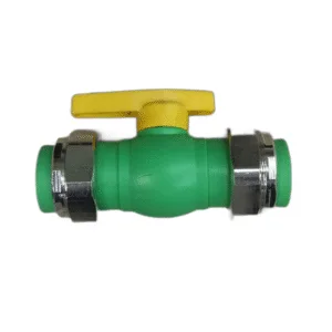 VALVULA ESF PLAST DOBLE UNION 1" (32mm) VERDE - POLIFUSION