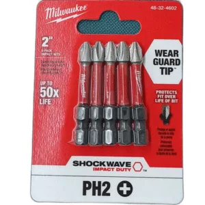 KIT DE PUNTAS DE IMPACTO 2" (5 PZAS) ## 48-32-4602 ## MILWAUKEE
