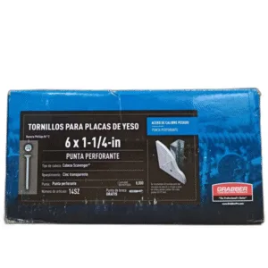TORNILLO 6" x 1 1/4" P/LAMINAS PUNTA PERFORANTE (CAJA 8000) ## 14SZ ## GRABBER