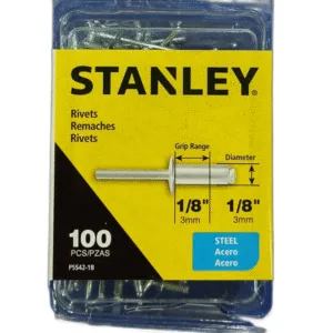 REMACHE DE ACERO 1/8"x1/8" (100 PZAS) ## PSS42-1B ## STANLEY
