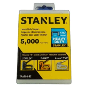 GRAPA ALTA RESIST 1/4" x 5000UNID ## TRA704-5C ## STANLEY
