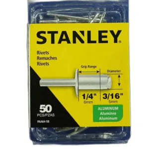 REMACHE DE ALUMINIO 3/16"x1/4" (50 PZAS) ## PAA64-5B ## STANLEY
