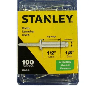 REMACHE DE ALUMINIO 1/8"x1/2" (100 PZAS) ## PAA48-1B ## STANLEY