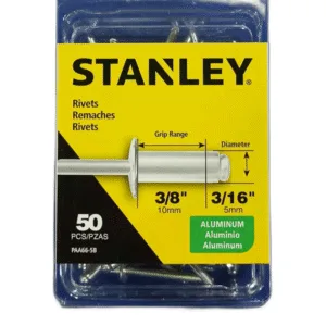 REMACHE DE ALUMINIO 3/16"x3/8" (50 PZAS) ## PAA66-5B ## STANLEY