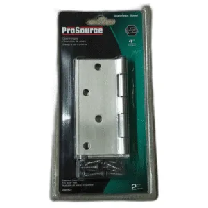 BISAGRA CUADRADA P/PUERTA 4" C/TORNILLOS ACERO INOX ## 280-5927 ## PROSOURCE