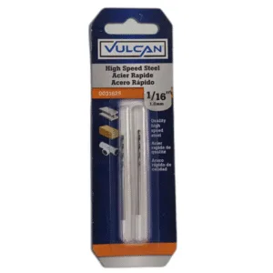BROCA DE ACERO ALTA VELOCIDAD 1/16" 2PCS ## 003-1625 ## VULCAN