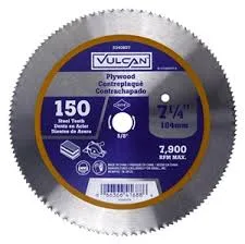 DISCO CORTE RAPIDO P/MADERA 7 1/4" X 150 DIENTES ACERO ## 534-0807 ## VULCAN