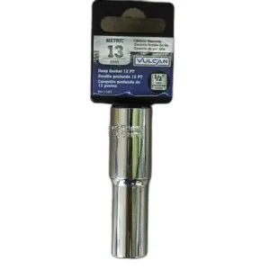 DADO LARGO DE 12 PTAS CROMADO 1/2" x 13mm  ## 841-1787 ## VULCAN