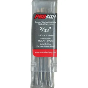 BROCA PARA METAL 3/32" (PAQ 10PZAS) ## PRO-HSSB123320 ## PROMAKER