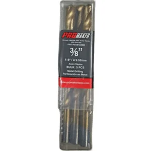 BROCA PARA METAL 3/8" (PAQ 5PZAS) ## PRO-HSSB153800 ## PROMAKER
