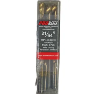 BROCA PARA METAL 21/64" (PAQ 5 PZAS) ## PRO-HSSB202164 ## PROMAKER