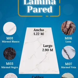 LAMINA PARED M01-244 MARMOL BLANCO 4mm 2,44 x 1,22m