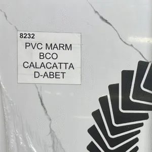 LAMINA PVC MARMOL BLANCO CALACATA 3mm 1,22 x 2,44 ## PVC8232 ## D-ABET