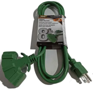 EXTENSION P/EXTERIOR CON 3 TOMAS 16/3 X 8 FT VERDE ## 415-4910 ## POWERZONE