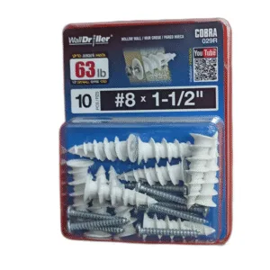 ANCLAJE AUTOPERFORANTE #8 X 1-1/2" (10 PZAS) ## 029R ## COBRA ANCHORS