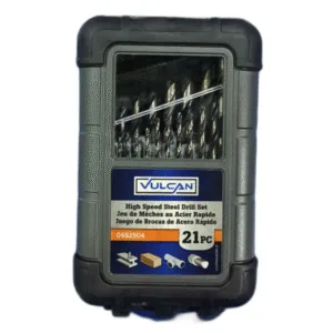 JUEGO DE BROCAS ACERO RAPIDO 21PCS ## 049-2504 ## VULCAN