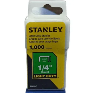 GRAPA P/TRABAJO LIGERO 1/4" x 1000UNID ## TRA204T ## STANLEY