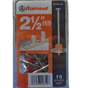 CLAVO 2 1/2" (63mm) C/ARANDELA P/CONCRETO (CAJA 15 UND) ## 00810 ## RAMSET