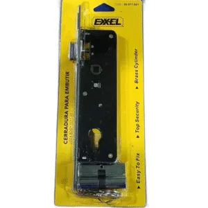 CERRADURA EMBUTIR PESTILLO/TIRADOR 25mm (BLISTER) ## 05-011-001 ## EXXEL