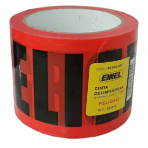 CINTA DELIMITADORA PELIGRO 3" x 100m ## 09-020-051 ## EXXEL