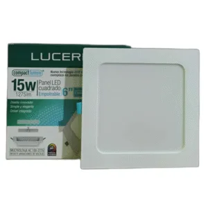 PANEL LED CUAD P/EMP COMPACTLUMEN LUCERNA # 615 C CL # 15W 6500K 110-220V (NP)