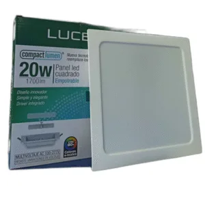 PANEL LED CUAD P/EMP COMPACTLUMEN LUCERNA # 820 C CL # 20W 6500K 110-220V (NP)
