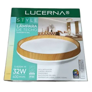 LAMPARA LED P/TECHOS BORDE MADERA LUCERNA ## S-605M-M ## 32W 3000-6500K 110-220V