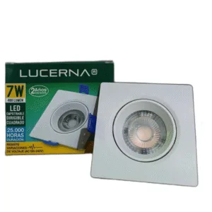 LAMPARA SPOT LED P/EMP CUAD LUCERNA ## 307 C 3K ## 7W 3000K 110-220V
