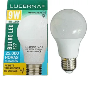 BOMBILLO LED LUCERNA # 9W A60 3K # 9W E27 3000K 110-220V