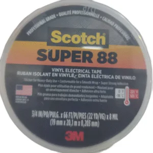 CINTA ELECTRICA DE VINILO 3/4" X 66 FT  SUPER88 ## 6143 ## 3M