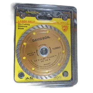 DISCO DIAMANTADO RANURADO 4 1/2" X 5/8"-7/8" CORTES SECO ## ABDW-0412T ## DAVIDSON