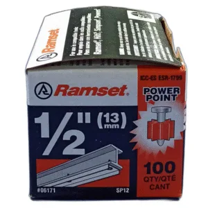 CLAVO 1/2" (13mm) P/HIERRO (CAJA 100 UND) ## SP12 ## RAMSET