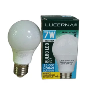 BOMBILLO LED LUCERNA # 7W A60 6K # 7W E27 6500K 110-220V