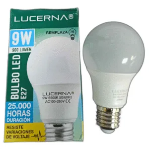BOMBILLO LED LUCERNA # 9W A60 6K # 9W E27 6500K 110-220V
