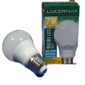 BOMBILLO LED LUCERNA # 7W A60 3K # 7W E27 3000K 110-220V