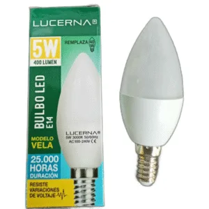 BOMBILLO LED VELA LUCERNA # 5W VELA 3K # 5W E14 3000K 110-220V