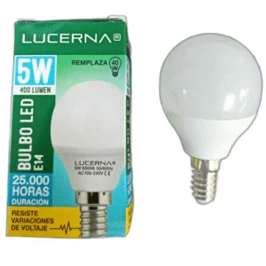 BOMBILLO LED LUCERNA # 5W P45 6K # 5W E14 6500K 110-220V