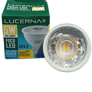 BOMBILLO LED GU5.3 LUCERNA # 5W BIPIN 3K # 5W 3000K 110-220V