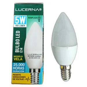 BOMBILLO LED VELA LUCERNA # 5W VELA 6K # 5W E14 6500K 110-220V