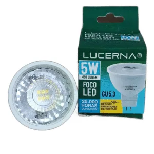 BOMBILLO LED GU5.3 LUCERNA # 5W BIPIN 6K # 5W 6500K 110-220V