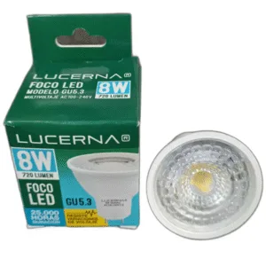 BOMBILLO LED GU5.3 LUCERNA # 8W BIPIN 6K # 8W 6500K 110-220V