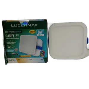 PANEL LED CUAD P/EMP HIGH LUMEN LUCERNA # 308 C HL 3TONE # 8W 3000-4000-6500K 100-305V