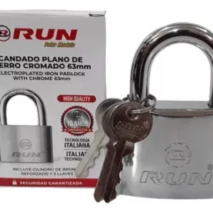 CANDADO 63mm PLANO CROMADO ## CHPL63 ## RUN