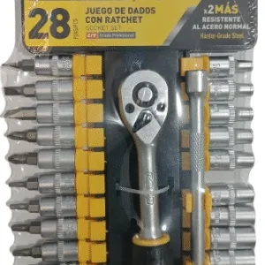 JUEGO DE DADOS C/RATCHET 1/4" (28 PZAS) ## CV-SWS28-1-4-MM ## COVO