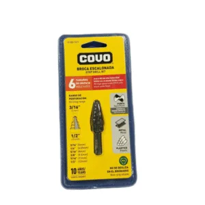 BROCA ESCALONADA 6 TAMAÑOS RANGO 3/16" - 1/2" ## CV-SDB-31612 ## COVO