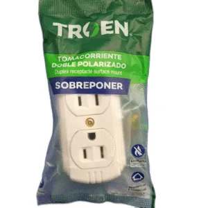 TOMA DOBLE CON TIERRA SOBREPONER BLANCO 15AMP 125V ## U05-W ## TROEN