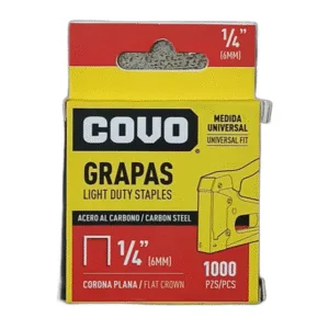 GRAPA PLANA 1/4" x 1000UNID ## A145-9GN-ST6 ## COVO