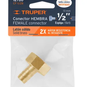 CONEXION HEMBRA 1/2" P/MANGUERA CF-1/2B  ## 12700 ## TRUPER